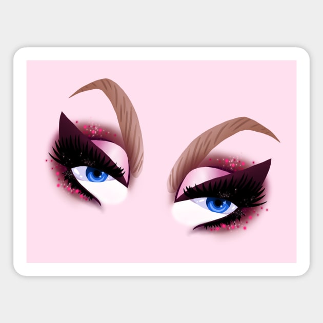 Trixie Mattel's iconic eye makeup Magnet by Cute Stuff